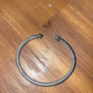 David Yurman Cable Bracelet with Gold Accents
